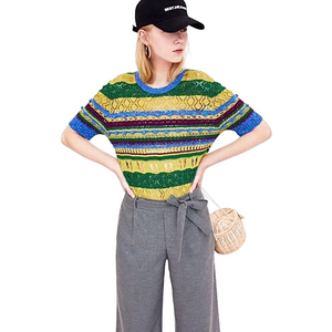 ZARA Colorful Crochet Sweater Top